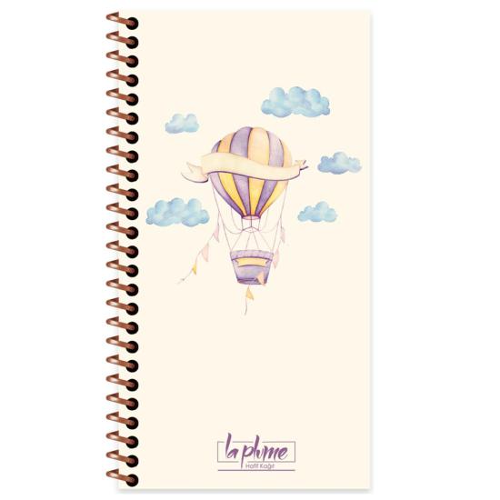 La Plume Ballons-10x19-80/Çizgisiz-Spralli Defter-Keskin